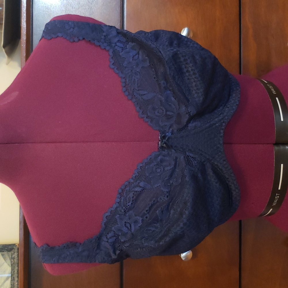 NWT Fit Fully Yours: Serena Lace Navy Underwire Convertible Bra; Size 30J